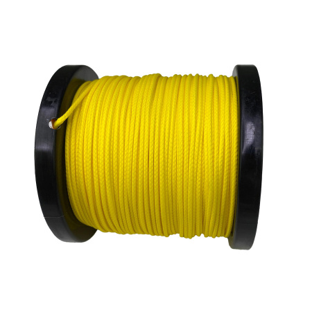 Линь DYNEEMA UHMW-PE 1.5 мм (нагрузка 104 кг) желтый (желтый; 1.5 мм)